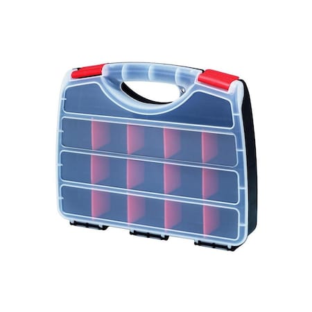 Quantum Storage Systems Storage Organizer 10in W X 2in H Plastic 17 compartments Black Black 2035863