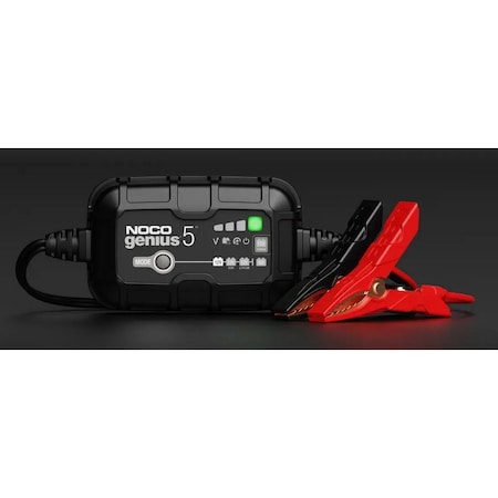 Noco Smart Battery Charger & Maintainer, 5A, 6V/12V, Automatic Trickle Charger, GENIUS5 806278