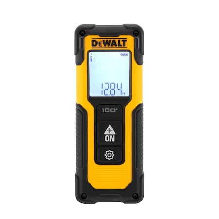 Dewalt 6.5 in. L X 3.8 in. W Laser Distance Measurer 100 ft. Black/Yellow 1 pc DWHT77100