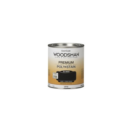 True Value Woodsman Stain & Polyurethane In One, Oil-Base Gloss, Classic Black, Qt. GPS9-QT