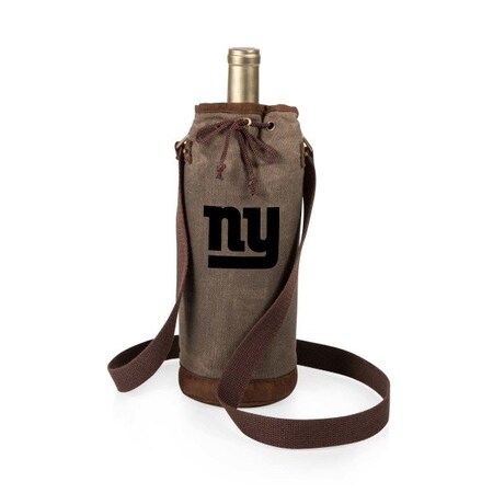Picnic Time Family Of Brands NFL New York Giants - Waxed Canvas Wine Tote 621-00-140-214-2