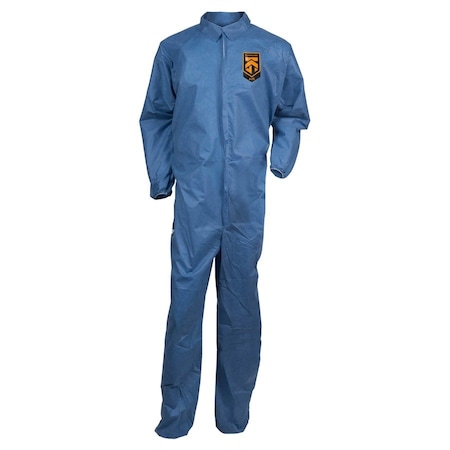 Kleenguard BreathParti Covall REFLEX ZipFrnt ElasBckWrisAnk BLU XL 24/C 58504