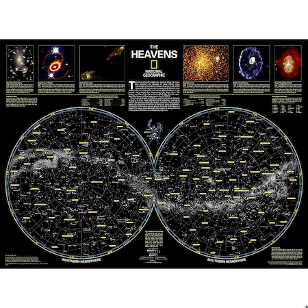 National Geographic The Heavens Map, Laminated, 30.5'' x 22.75'' RE00620136