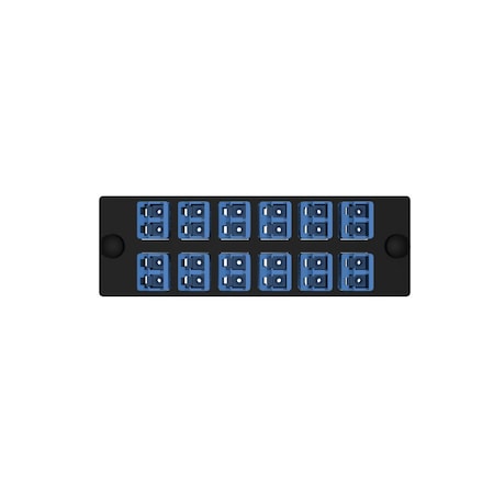 Panduit Fiber Optic Adapter Panel, 1.39 in FAP12WBUDLCZ