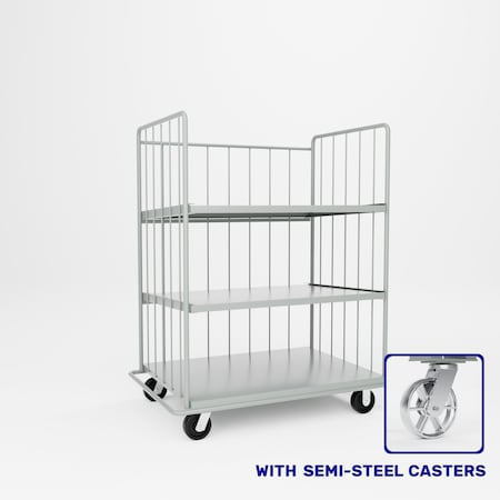 Pucel Sliding Shelf Truck, 56 in W x 37 in D x 66 in H, Gray SS-48-S