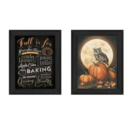 Set Of Two Pumpkin Patch Black Framed Print Wall Art, 2PK