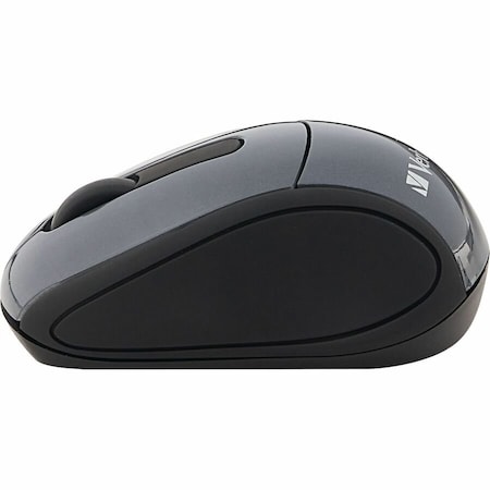 Verbatim Wireless Mini Travel Mouse - Optical - Wireless - Radio Frequency - Graphite - USB - 1600 dpi - 97470