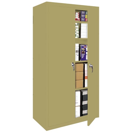 Steel Cabinets Usa Storage Cabinet, 72 in H, 36 in W, Tropic Sand, 4 Shelves FS-36-TS