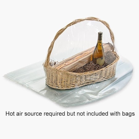 Nashville Wraps Dome Shrink Basket Bags, 32x36, 100PK SB32C