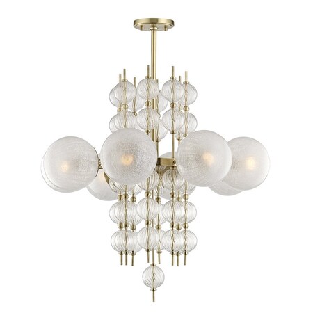Hudson Valley Lighting Calypso 8 Light Chandelier 33.5 In. Aged Brass 6433-AGB