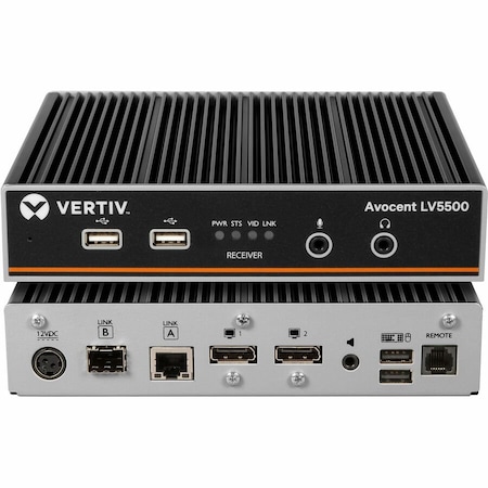 Vertiv AVOCENT LONGVIEW 5500 HIGH-PERFORMANCE KVM EXTENDER, RECEIVER, SINGLE HEAD,  LV5500R-400