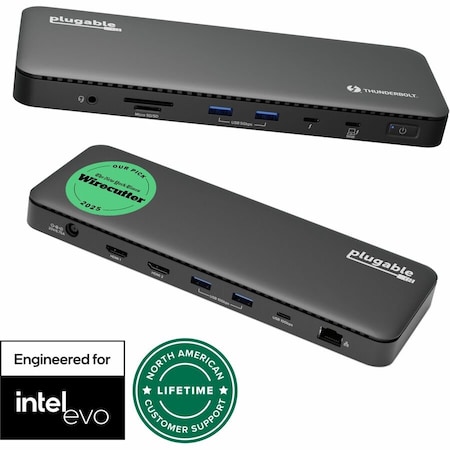 Plugable Thunderbolt 4 Dock 100W Charging, Laptop Docking Station Dual Monitor Single 8K or Dual 4K HDMI TBT4-UD5