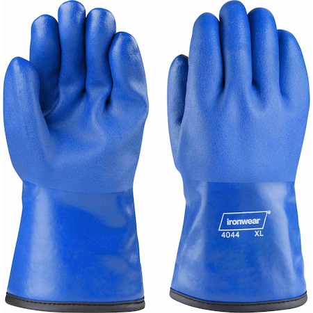 Ironwear 12" Triple Dipped PVC Gloves with Anti Slip Palm, Small 4044-SM