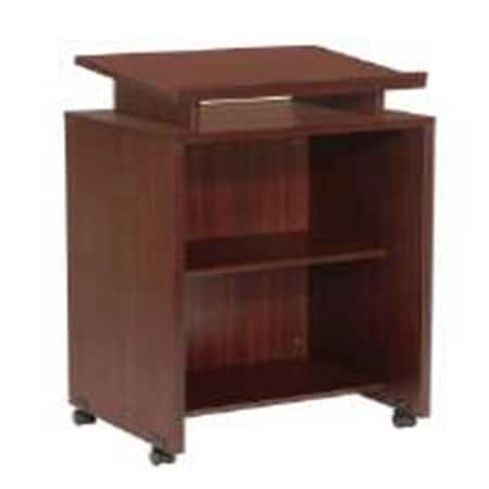 Famous Brand 248630MH Mobile Lectern In Mahogany Finish YYGB-248630MH