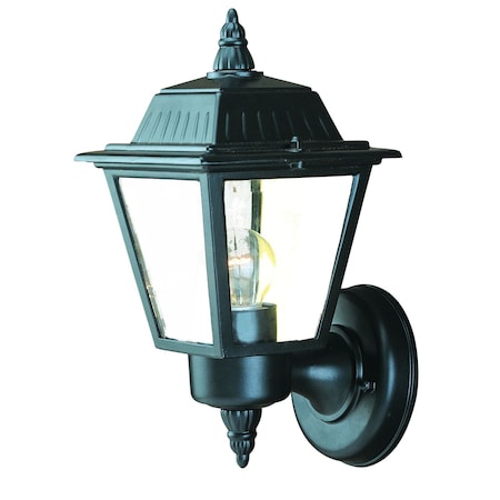 Homeroots Matte Black Cast Aluminum Outdoor Wall Light 398559