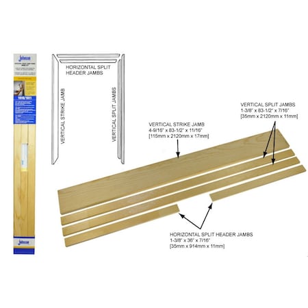 Johnson Hardware 1510 Series 36'' To 80'' Natural Pocket Door Frame 15113068