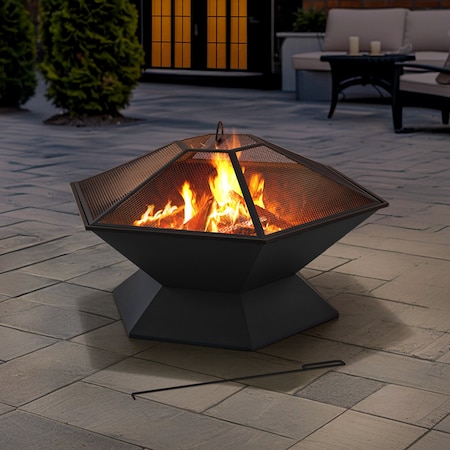 Sunjoy Hexagon Macon Firepit A301049410