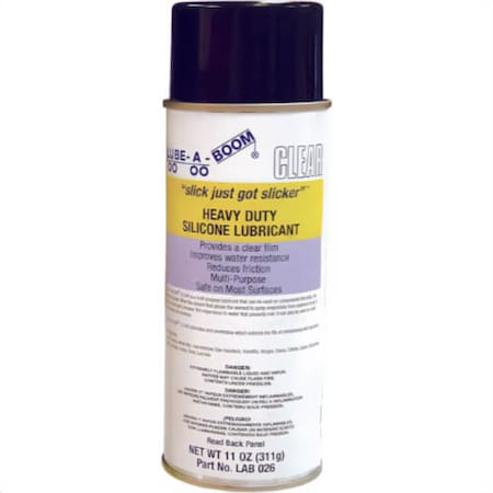 Lube-A-Boom Lubricant, 13 oz, Aerosol Spray Can, Clear LAB026