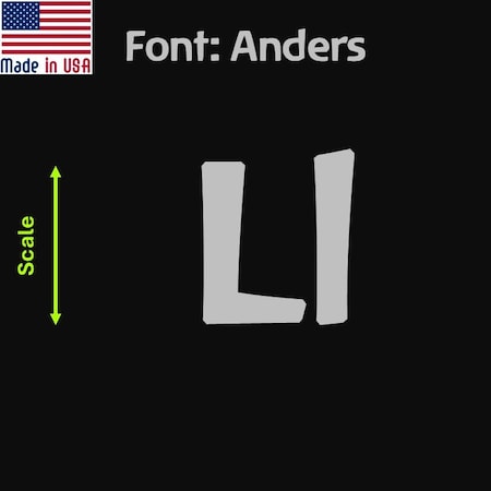 Aacc Self-Adhesive Vinyl Letter: L, Scale: 5 cm. Color: Silver Font: Anders by, 12PK AACC-Anders-UL-Silver-M5x12