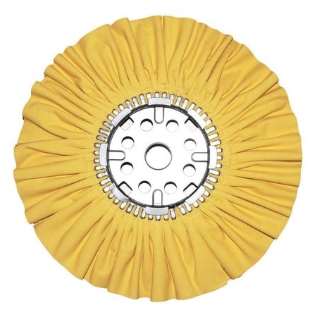 Renegade Products Usa 14" x 5", 1-1/4" Arbor, Yellow Airway Buffing Wheels for Wheel Polishing Machines, 5PK FAW14X5X1-1/4N2-16PYT-5PK