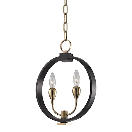 Hudson Valley Lighting Dresden 2 Light Pendant 11.75 In. Aged Old Bronze 6712-AOB