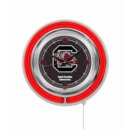 Holland Bar Stool Co University of South Carolina Double Neon 15" Clock Clk15SouCar