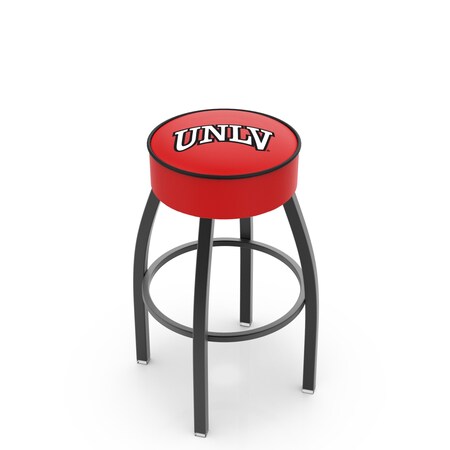 Holland Bar Stool Co 30" 4" UNLV Cushion Seat, Blk Wrinkle Base Swivel Bar Stool L8B130UNevLV