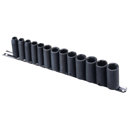 Genius Tools 13PC 3/8in Dr. SAE Deep Impact Socket Set TF-313SD