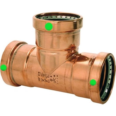 Viega ProPress tee P1 3 P2 2 P3 2 copper 20732