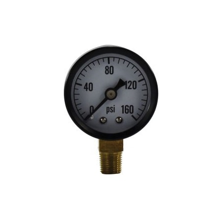 Ironwerks 1-1/2 in 0-15 PSI 1/8 in Lower Mount Dry Gauge 80501