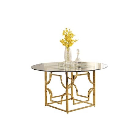 Kd Gabinetes E53 Gold 54 Table 54 in. Kina Gold Plated Table KD2825161