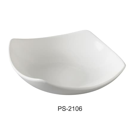 Cocinando 6.5 in. Porcelain Square Bowl, Bone White - 10 oz, 36PK CO4257648
