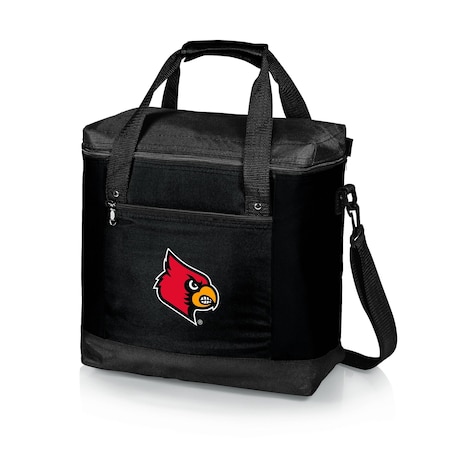 Picnic Time Family Of Brands NCAA Louisville Cardinals Montero Tote Cooler Bag - Soft Cooler Bag - Picnic Tote, Black 604-00-179-304-0