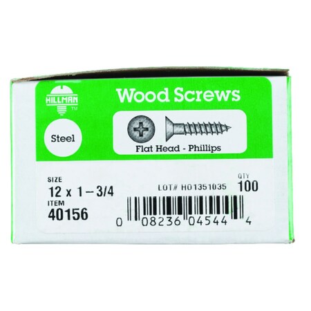 Hillman Zinc Steel Flat Head Phillips Drive 40156