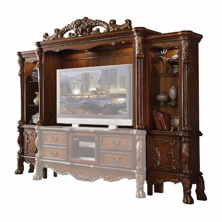 Homeroots 19in Brown Wood Cabinet Enclosed Storage Entertainment Center 348658