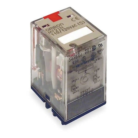 Omron Plug In Relay, 8 Pins, Square, 24VAC MY2IN-AC24(S)