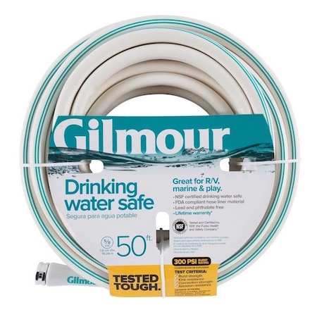 Gilmour Drinking Water Safe 5/8 in. D X 50 ft. L RV/Marine Hose 1066004