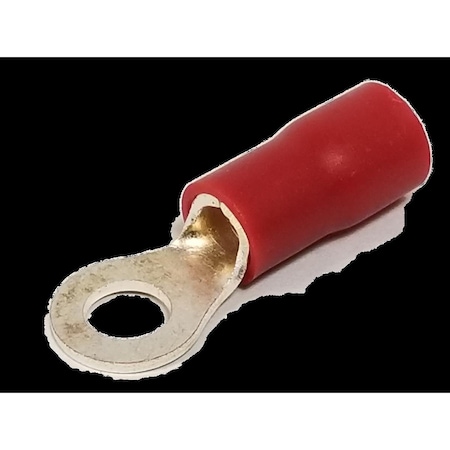 Twinpoint 50 Piece 0.25 Ring Terminal for 6-8 Gauge, Red, 50PK T86