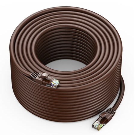 Maximm 250ft Cat6 Pure Copper UTP Ethernet Cable, Brown CAT6-250FT-BROWN