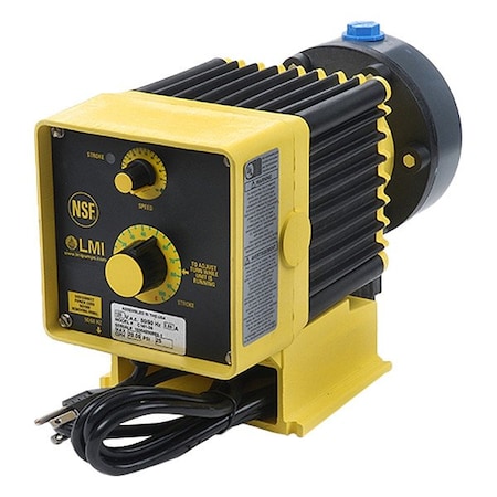 Lmi Pumps Chemical Metering Pump, 96 gpd, PVC Head C121-D60HI