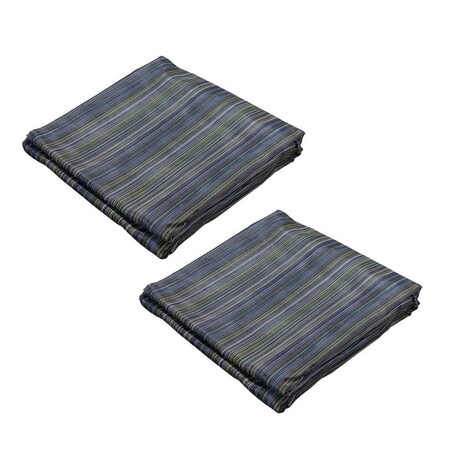 Mytee Products 2Pk 6'x8ft 50% Shade Multi Color Mesh Tarp w/Grommets - 10 Oz Heavy Duty PVC C..., 2PK MM6-8x2