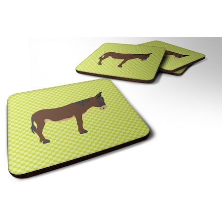 Carolines Treasures Zamorano-Leones Donkey Green Foam Coaster, Set of 4 BB7679FC