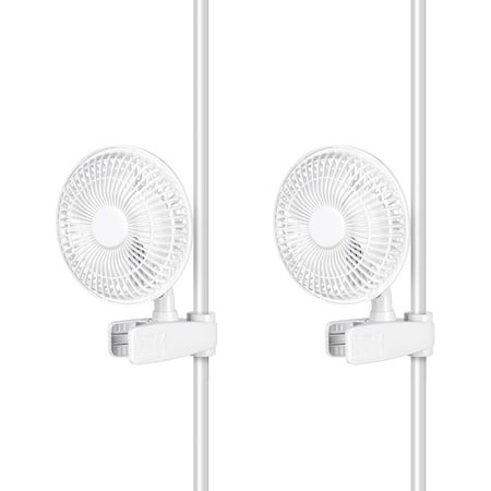Simple Deluxe HealSmart Clip Fan, 6-Inch Grow Tent Fan, Monkey Fan, Wall Mount Fan, 15W, 2-Speeds Control, 2PK GLFANXCLIP6X2