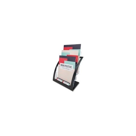 Deflecto Contemporary Literature Holder - 3 Compartment(s) - 3 Tier(s) - 13.31in Height x 11.24in Width x 693704