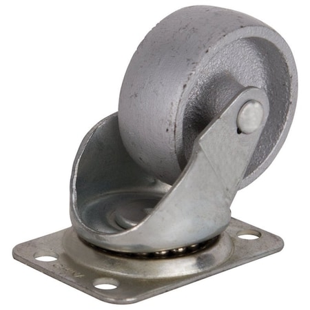 Prosource Swivel Caster, 2 in Dia Wheel, 7/8 in W Wheel, Steel Wheel, Gray, 120 lb, Steel Housing Material JC-S05