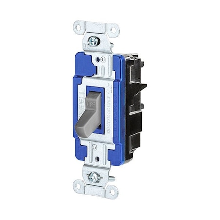 Hubbell Wall Switch, 1/2 hp, Toggle, 15 A, Gray CSB315STGY