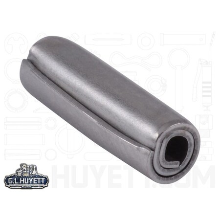 Huyett Coiled Spring Pin, Heavy Duty, Nickel Plated 302/304 Stainless Steel, 0.156 in Dia x 0.500 in Length SPC3P-156-0500H