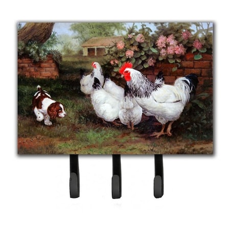 Carolines Treasures Chickens- Hens and Puppy Leash or Key Holder HEH0003TH68