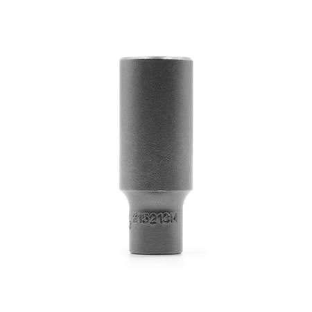 Genius Tools METRIC DEEP IMPACT SOCKET W/MAGNET, 1/4in DR. 13MM x 50L BLACK COLOR COATING 215213M