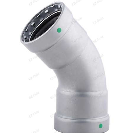 Ez-Fluid 1-1/2 Carbon Steel Mega Press Type PRESS 45Deg ELBOW EPDM EZPSE74